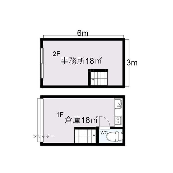 伊丹市桑津１丁目の倉庫の間取り