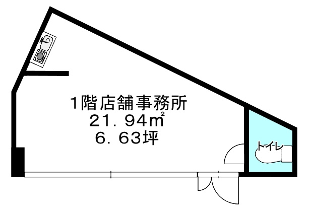尼崎市東園田町３丁目の店舗事務所の間取り