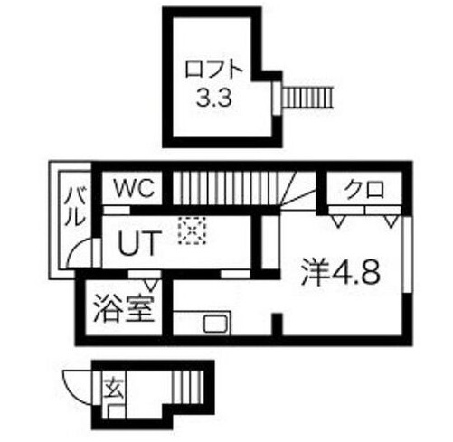 宝塚市美座２丁目の店舗事務所の間取り