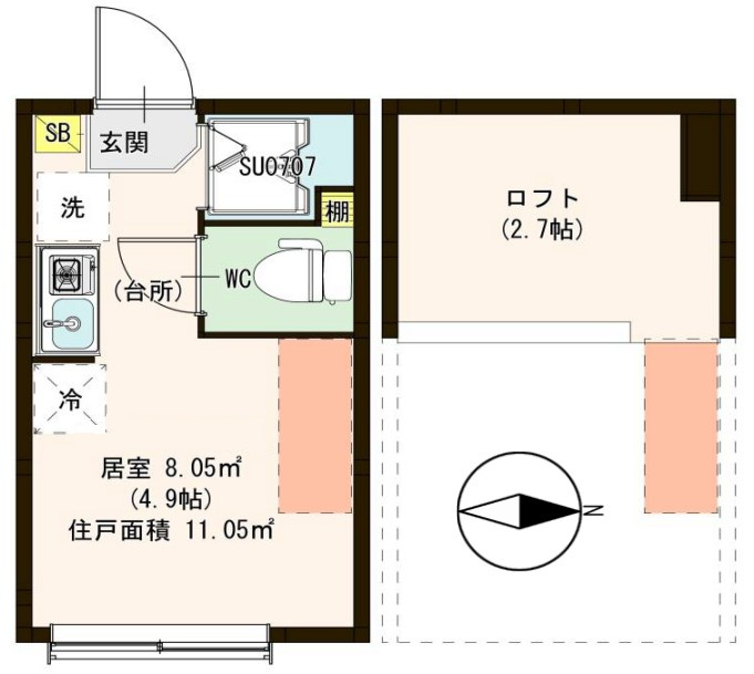 エスタディオ北千住の間取り