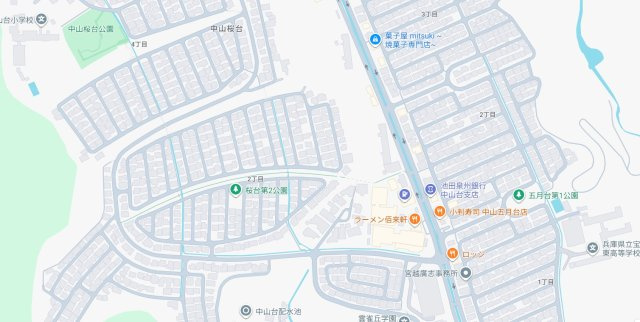 宝塚市中山五月台　第3期　新築一戸建ての地図