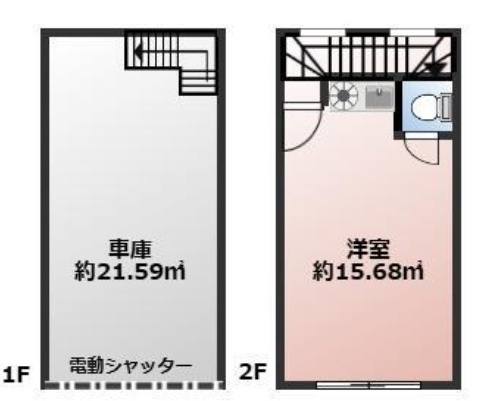 箕面市牧落３丁目の倉庫の間取り
