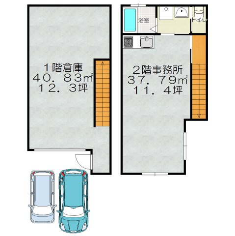 宝塚市美幸町の倉庫の間取り