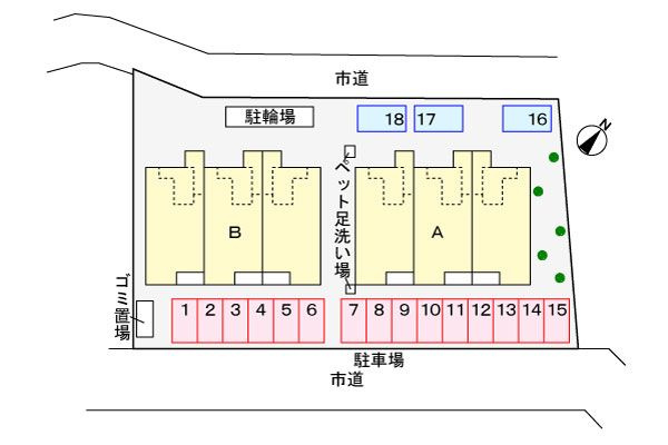 ニューサンモール・アゼリアＢの区画図