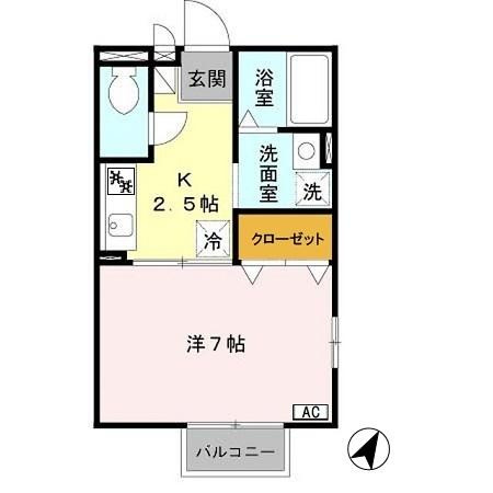 アミティエ山本の間取り