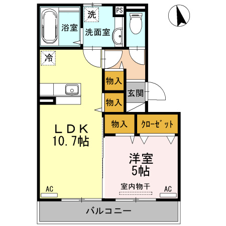 ルナージュ A棟の間取り