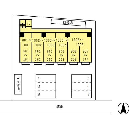 グランドソレイユ名駅の区画図
