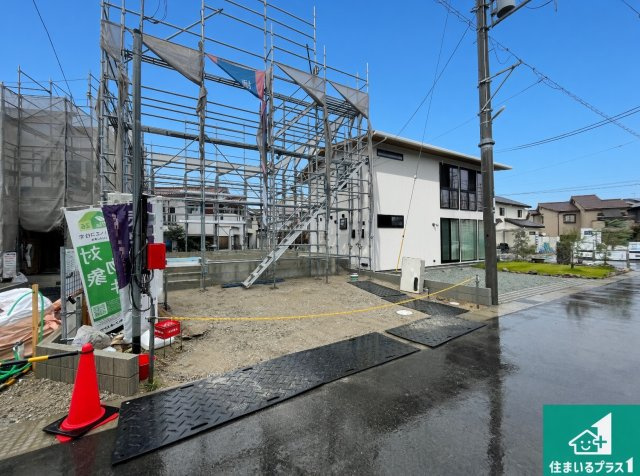 明石市大久保町江井島　第4期　新築一戸建ての外観|現在の進捗状況です！順調に作業進行中、完成が待ち遠しいです！詳細の間取り等、お気軽にお問い合わせください！