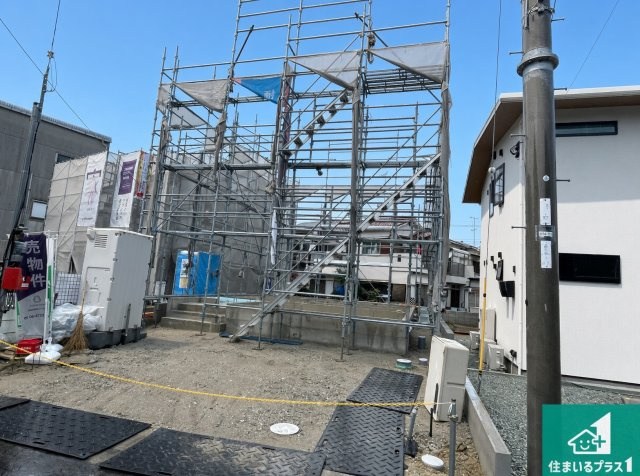 明石市大久保町江井島　第4期　新築一戸建ての外観|現在の進捗状況です！順調に作業進行中、完成が待ち遠しいです！詳細の間取り等、お気軽にお問い合わせください！