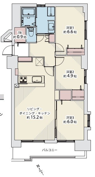 ロイヤルシャトー白石本通の間取り