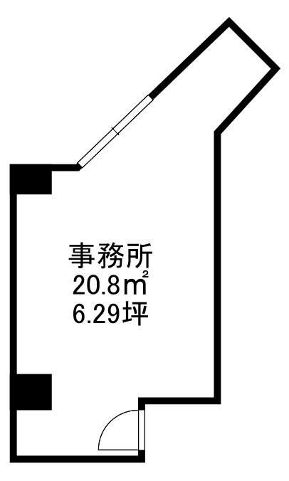 吹田市豊津町の店舗事務所の間取り
