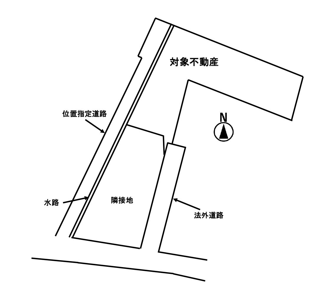 西ハゼ町　土地の区画図