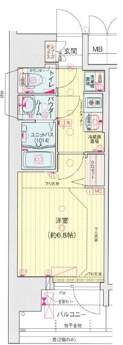 プレサンス大国町アドロッソの間取り