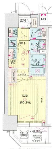 プレサンス三宮セントウエルの間取り
