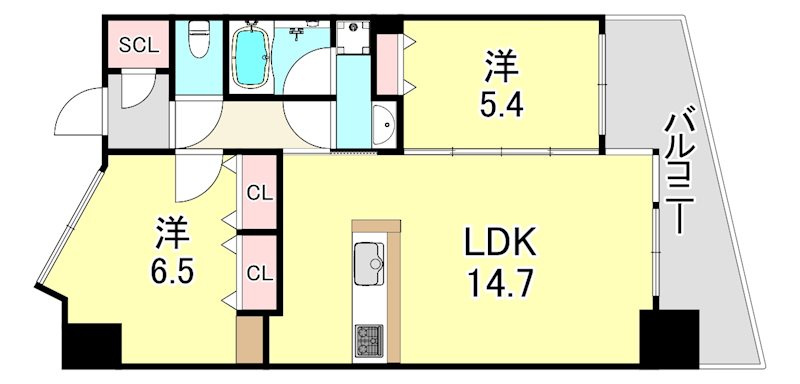 レジュール・ザ・元町駅前の間取り