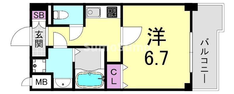 S-RESIDENCE難波Vialeの間取り