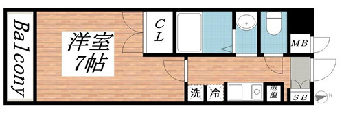 フルール須磨の間取り