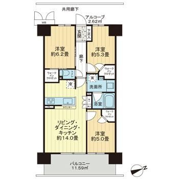 リビオ尼崎STATION　CITYの間取り