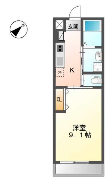 グランディールココの間取り