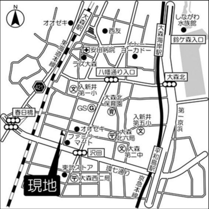 グレイス大森の地図