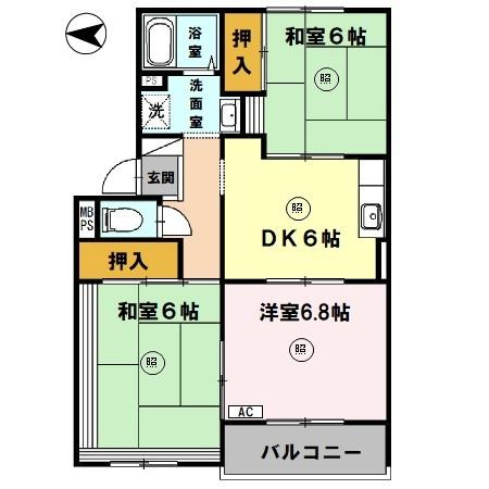 フラワーヒルまつもとの間取り