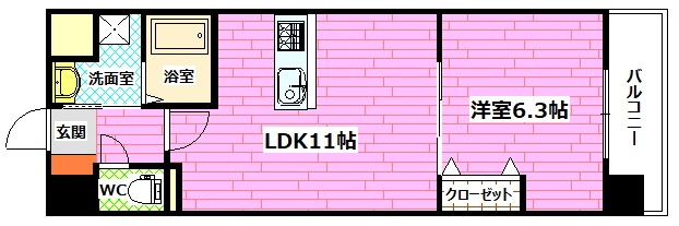 JINs向洋駅南の間取り