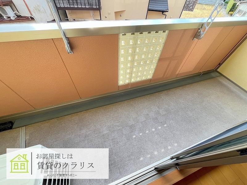 リバーサイド桂弐番館のバルコニー