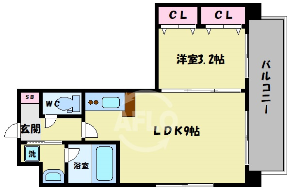 ラルテ天王寺　天王寺小学校区の間取り|ラルテ天王寺　間取り