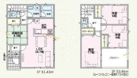 明石市大久保町江井島　第4期　新築一戸建ての間取り|1号地