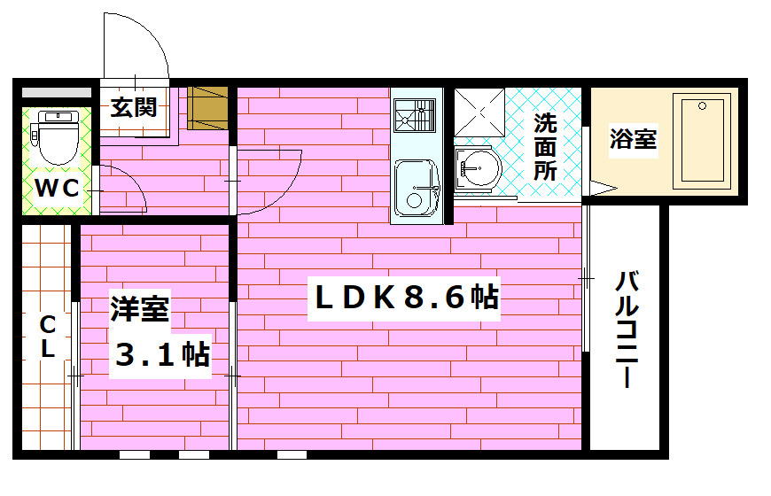 Grandtic青崎の間取り