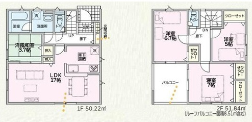 明石市大久保町江井島　第4期　新築一戸建ての間取り|2号地