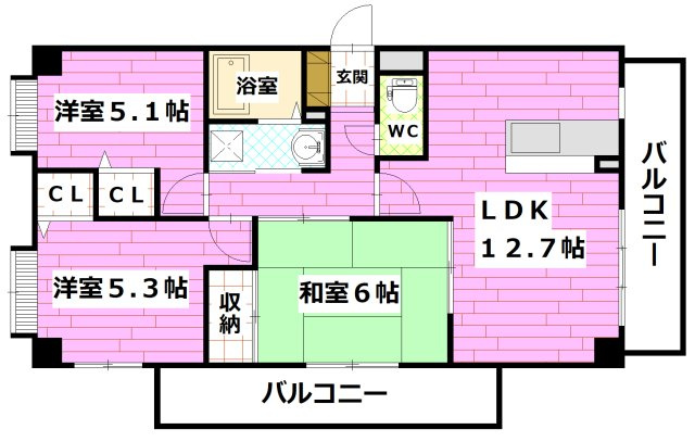 グリーンヒルみくまりの間取り