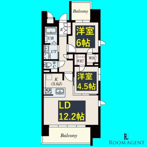 S-RESIDENCE茶屋ヶ坂Eastの間取り