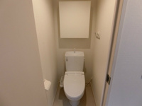 落ち着いた色調のトイレです