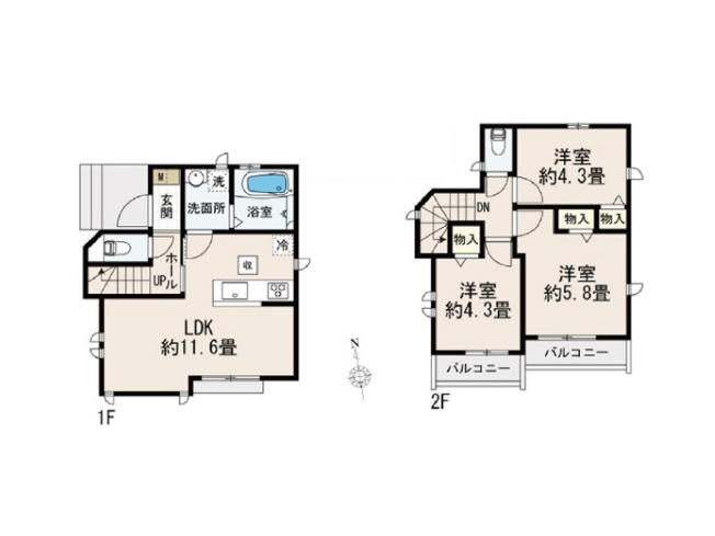 【区画図】 | 東久留米市南沢1丁目　新築一戸建住宅　全１棟　（保谷店） | 西武池袋線「東久留米」駅徒歩約10分の近さ。
※図面を基に作成しています。現況と異なる場合は現況を優先いたします。