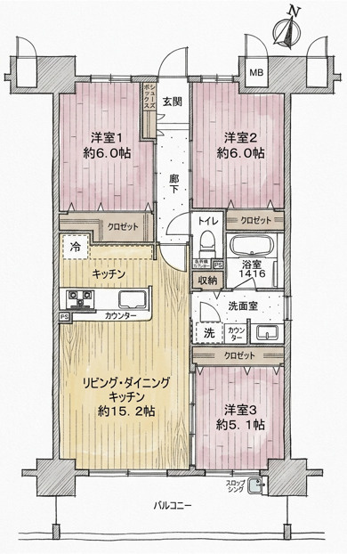 「ペット飼育可」高知市神田アルファスマート神田公園２　中古マンション