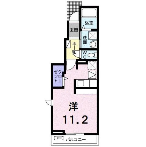 【間取り】 | ルーベル　立花　Ⅰ | １Rのお部屋です