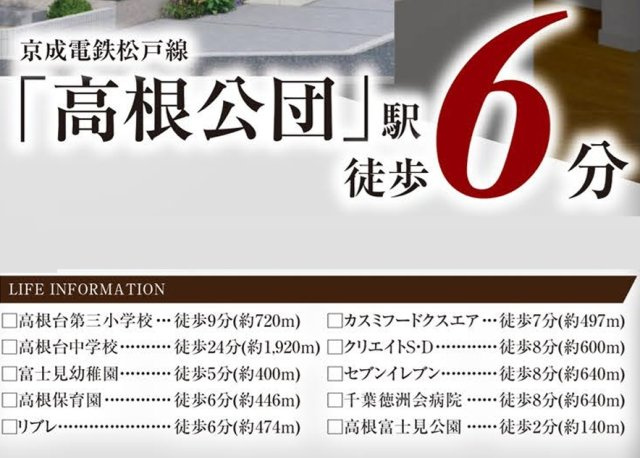グラファーレ船橋市高根台1丁目7期の周辺