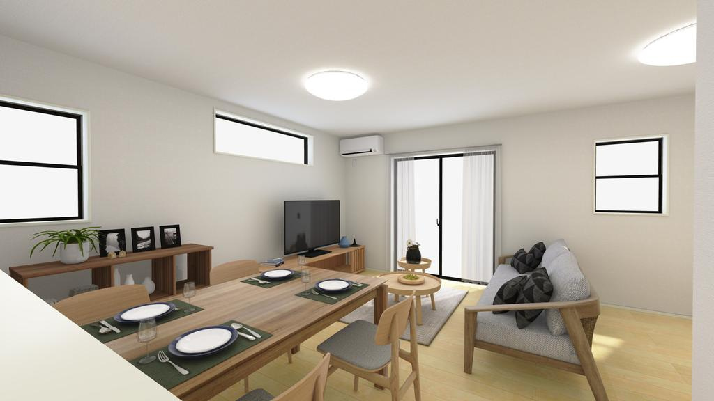 茅ヶ崎市菱沼１丁目　新築戸建　全２棟の外観|18.5帖　LDK