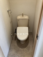 落ち着いた色調のトイレです