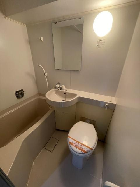 落ち着いた色調のトイレです