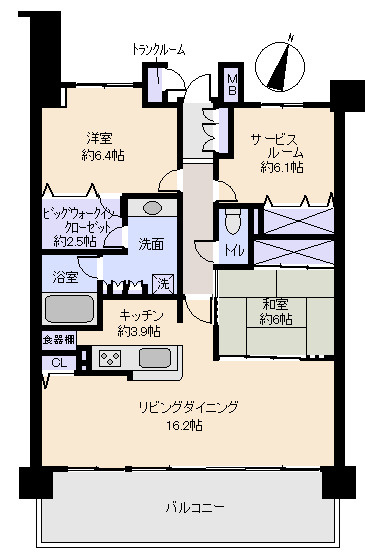 クレストフォルム横浜リヴァシスの間取り