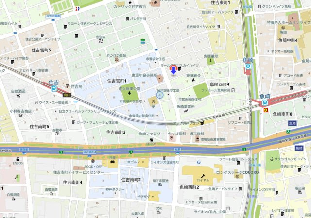 セルダン住吉川の地図