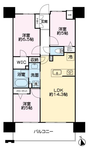 レーベン熊本新町EMBRACEの間取り