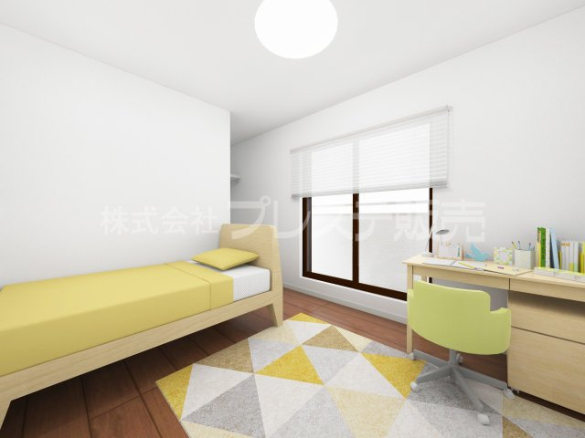 奈良市三条添川町の新築一戸建の洋室|１号地２階洋室（子供部屋）完成イメージ