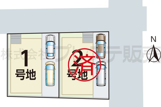 奈良市三条添川町の新築一戸建の区画図|全体区画図