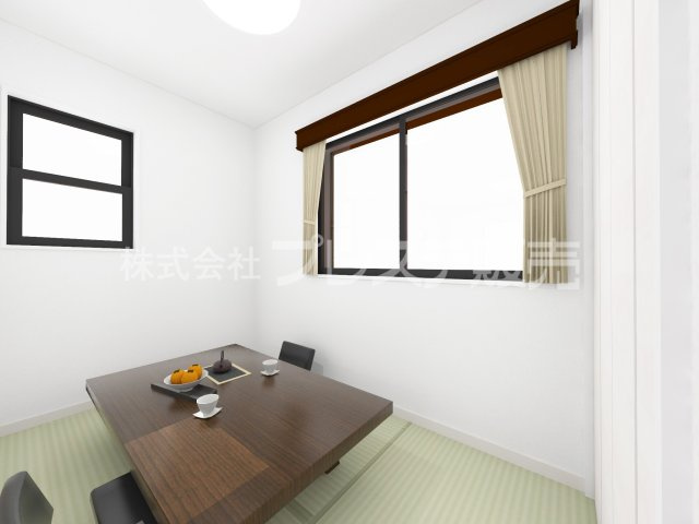 奈良市三条添川町の新築一戸建の和室|１号地和洋室完成イメージ／南向きですので、陽あたり良好です♪