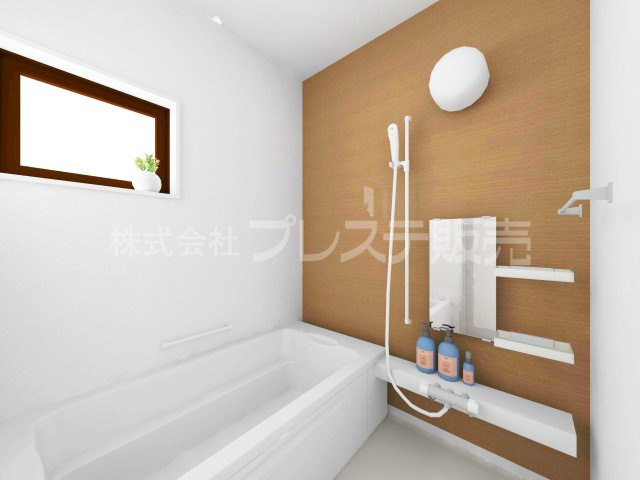 奈良市三条添川町の新築一戸建の浴室|１号地浴室完成イメージ／浴室暖房乾燥機を標準装備！