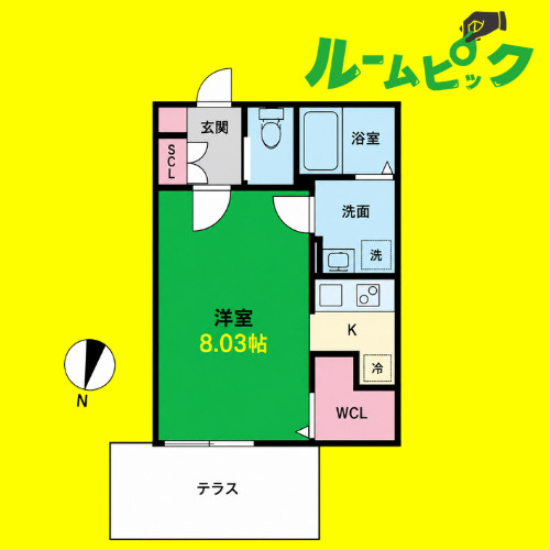 Branche桜山Chambre　名古屋市賃貸　仲介手数料無料の間取り