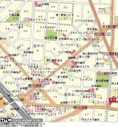フォルテ西青木の地図
